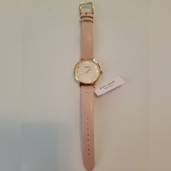NWT Kate Spade Ladies Metro Monogram Leather Watch - Picture 1 of 8